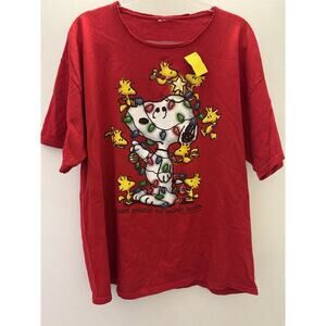 Snoopy Peanuts Christmas lights y2k 2000s vintage t-shirt Large-XL
